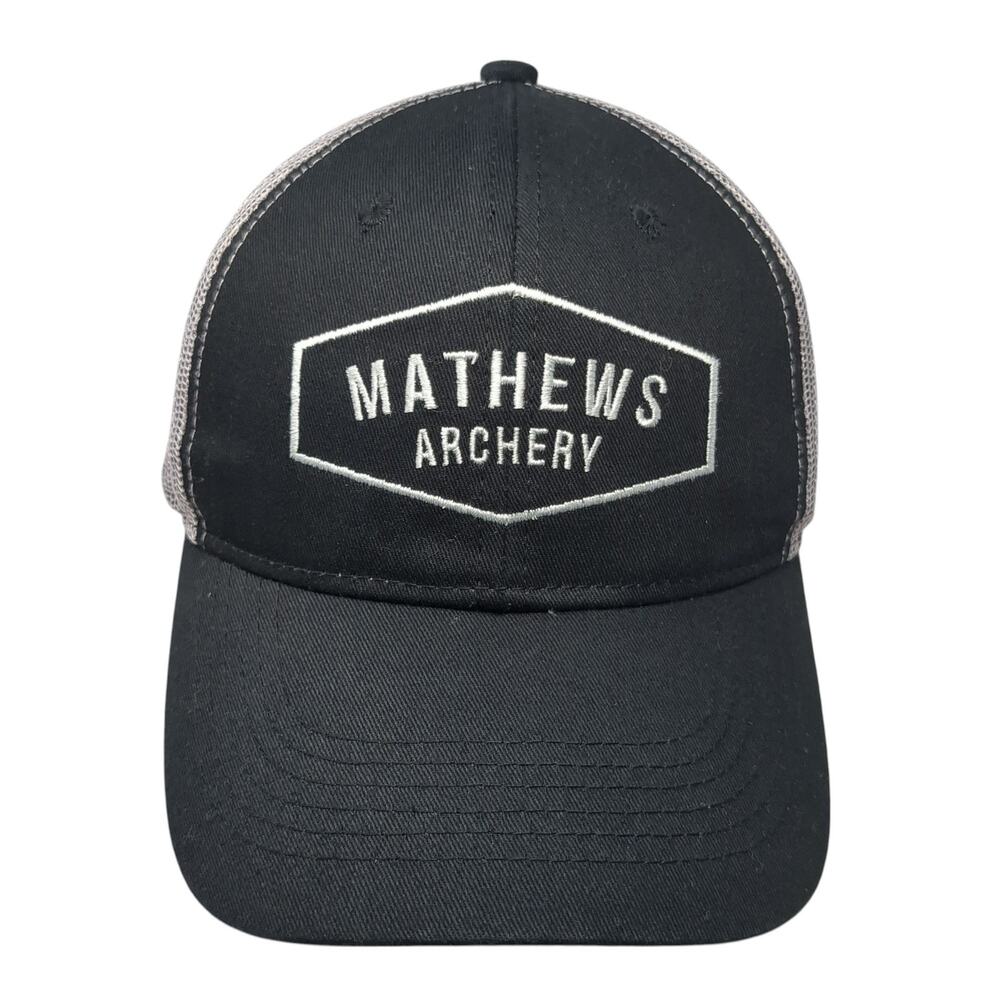 Mathews Archery Snapback Trucker Hat Black One Size Adjustable Embroidered